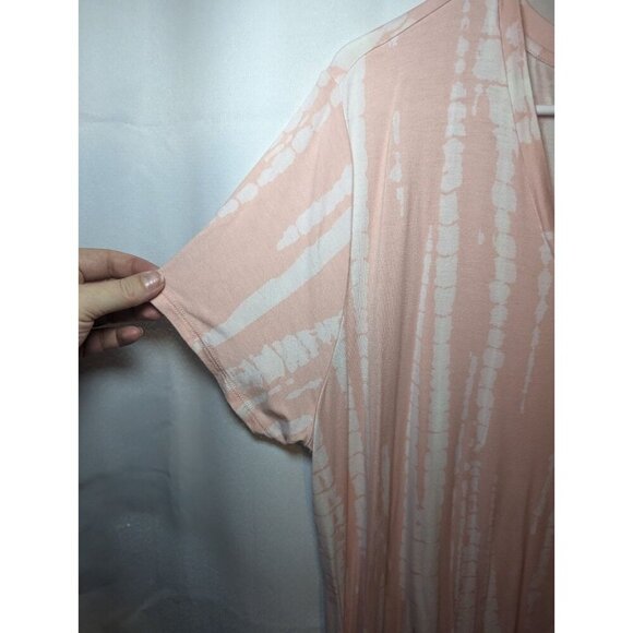 Mud Pie Women's Size Medium Peach Tye Dyed Long Maxi Dress Summer - Picture 2 of 15